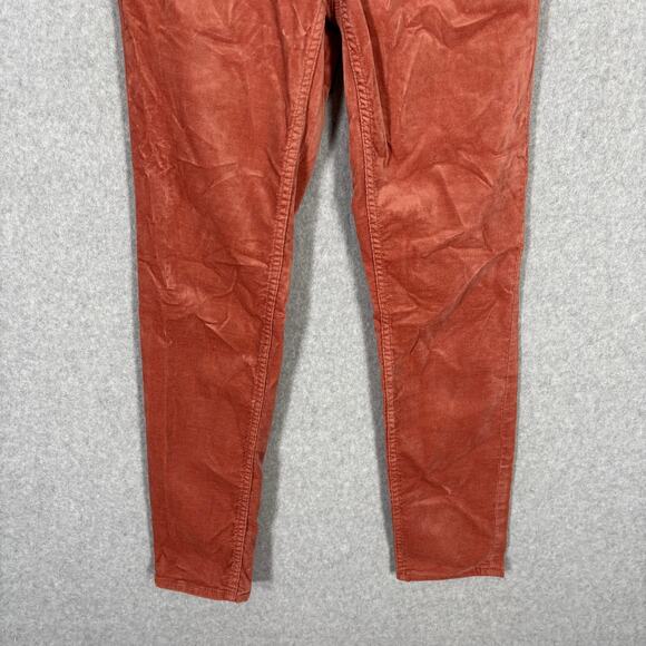 Loft Pants Womens 2 Orange Coral Velvet Soft Academia Career Office Quiet Luxury - Picture 3 of 10